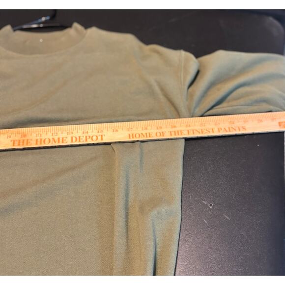 GAP Women’s Olive Green Mock Neck Sweatshirt Dress Size M Tall Cotton Blend - Picture 4 of 5